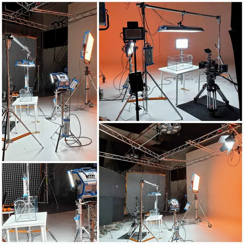 Equipment setup for product photography