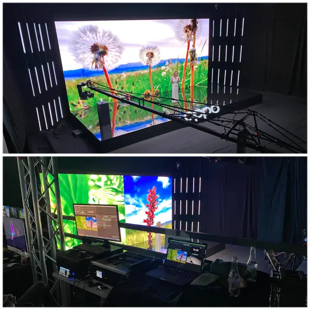 Video wall in the studio